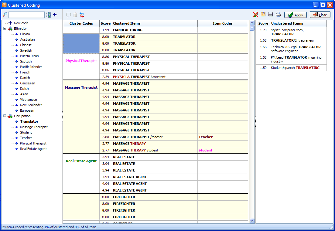 Computer Assistance for Qualitative Coding